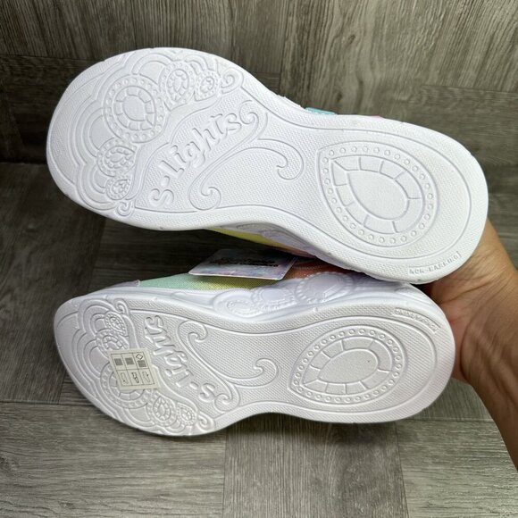 Skechers Light Up Toddler size 5 Princess Wishes Multicolored Shoes - Picture 7 of 8